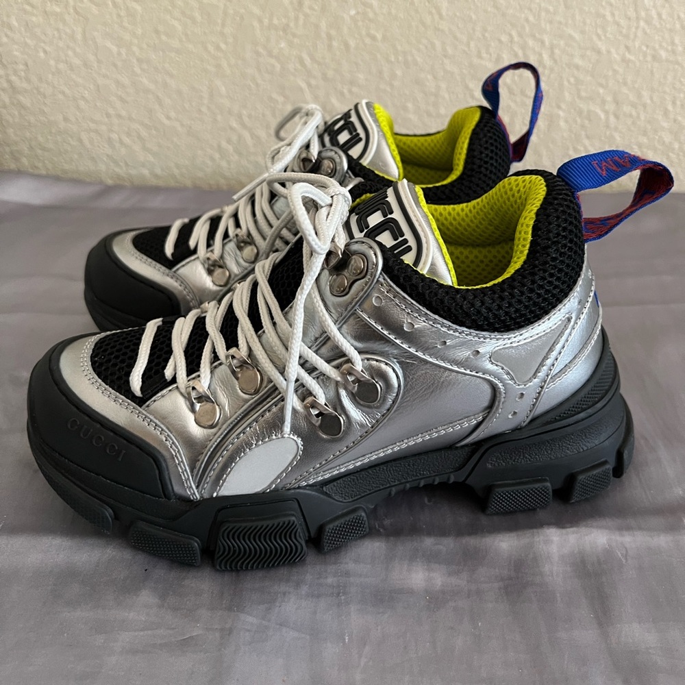 Gucci Flashtrek Trainer Shoes Sneakers 35 NEW - Picture 13 of 14